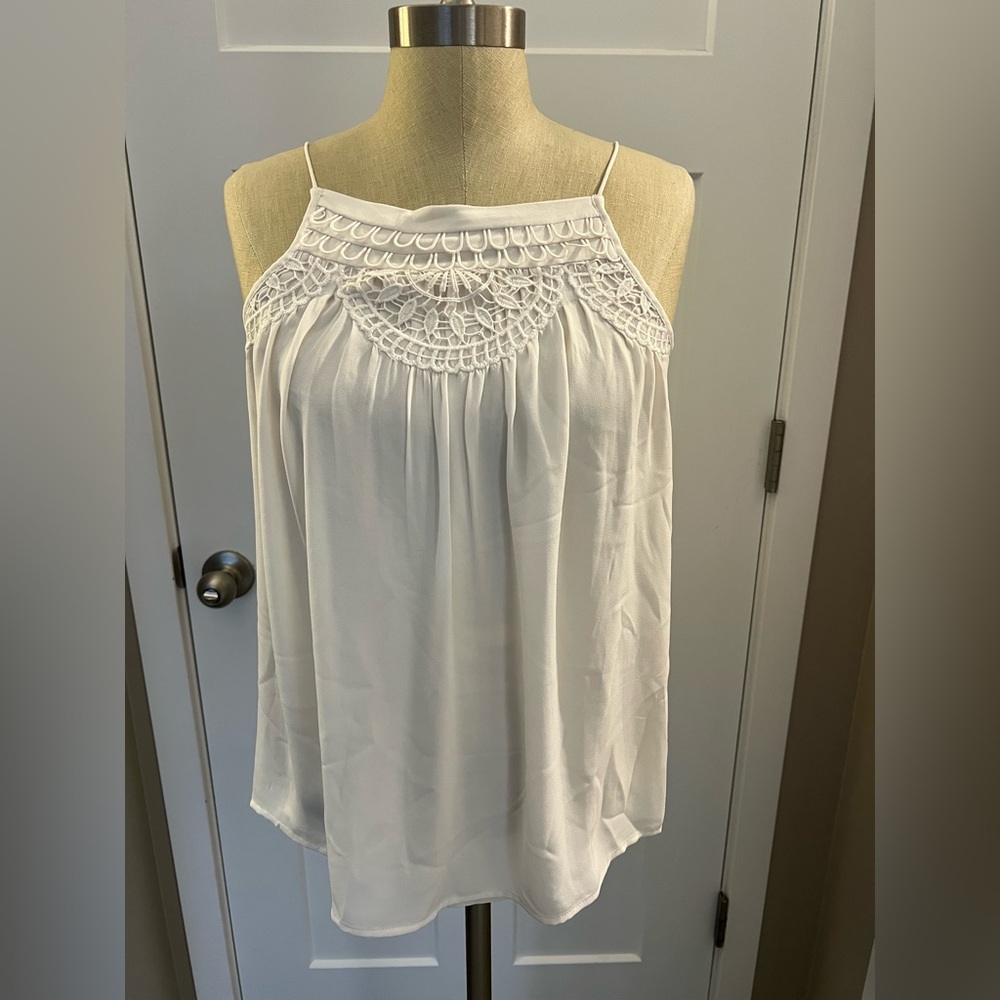 LOFT Ivory Lace Spaghetti Strap Top - NWT